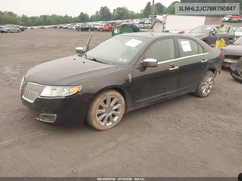 2011 Lincoln Mkz VIN: 3LNHL2JC7BR750847 Lot: 45629780