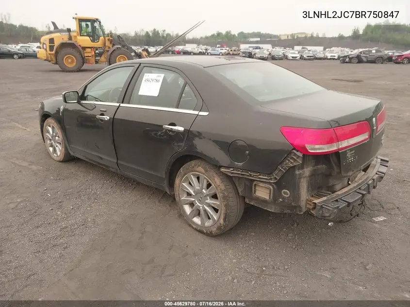 2011 Lincoln Mkz VIN: 3LNHL2JC7BR750847 Lot: 45629780
