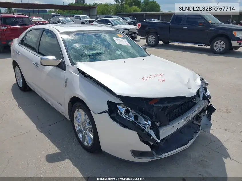 2011 Lincoln Mkz Hybrid VIN: 3LNDL2L32BR767714 Lot: 45630721