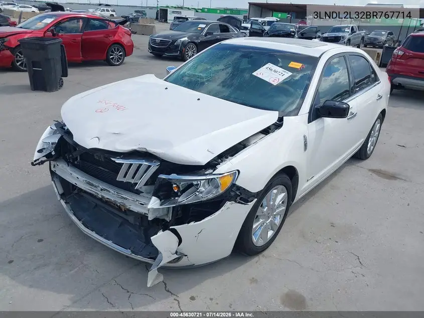 2011 Lincoln Mkz Hybrid VIN: 3LNDL2L32BR767714 Lot: 45630721