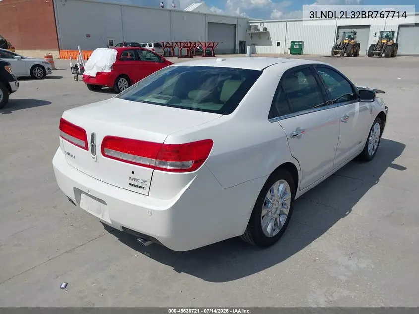 2011 Lincoln Mkz Hybrid VIN: 3LNDL2L32BR767714 Lot: 45630721