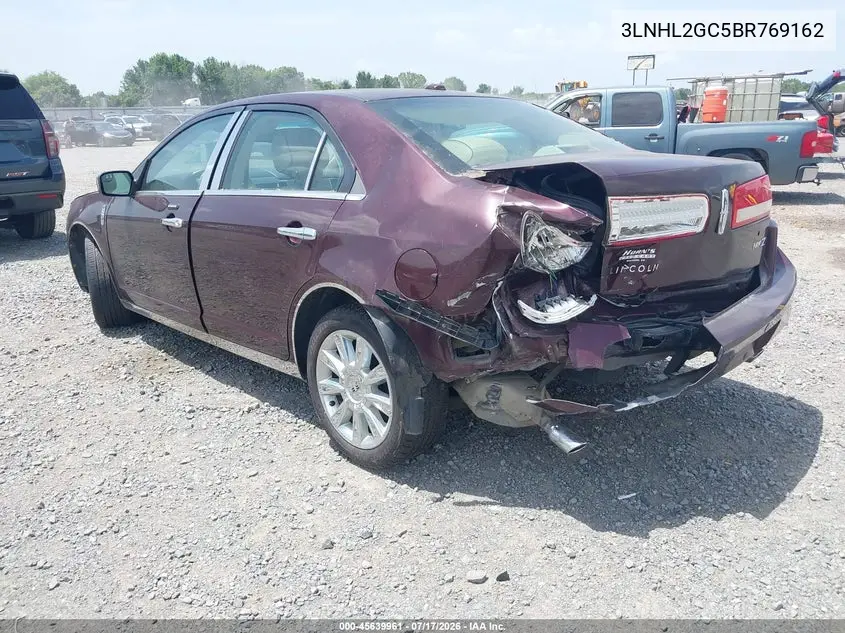 2011 Lincoln Mkz VIN: 3LNHL2GC5BR769162 Lot: 45639961