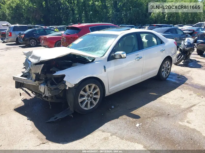 2012 Lincoln Mkz VIN: 3LNHL2GCXCR811665 Lot: 45354337