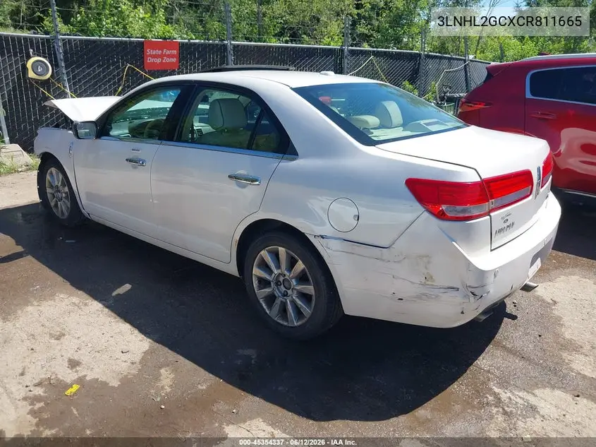 2012 Lincoln Mkz VIN: 3LNHL2GCXCR811665 Lot: 45354337