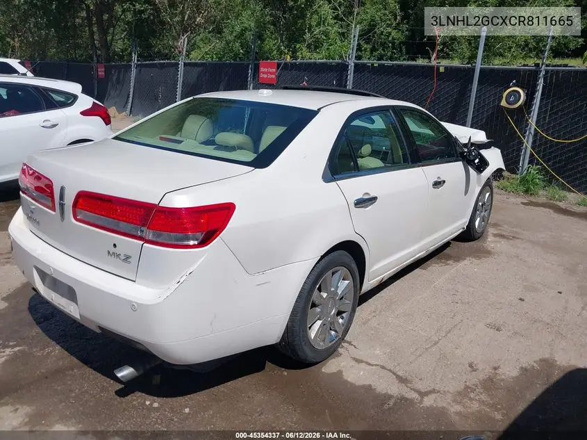 2012 Lincoln Mkz VIN: 3LNHL2GCXCR811665 Lot: 45354337