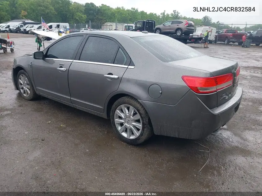 2012 Lincoln Mkz VIN: 3LNHL2JC4CR832584 Lot: 45456489