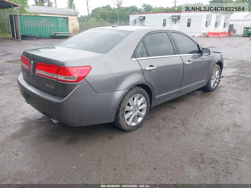 2012 Lincoln Mkz VIN: 3LNHL2JC4CR832584 Lot: 45456489