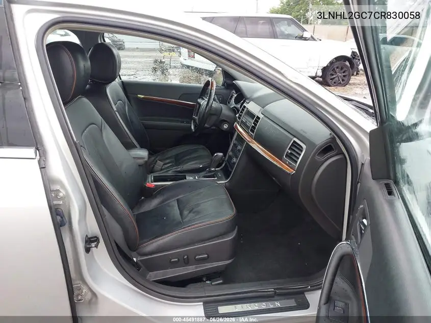 2012 Lincoln Mkz VIN: 3LNHL2GC7CR830058 Lot: 45491887