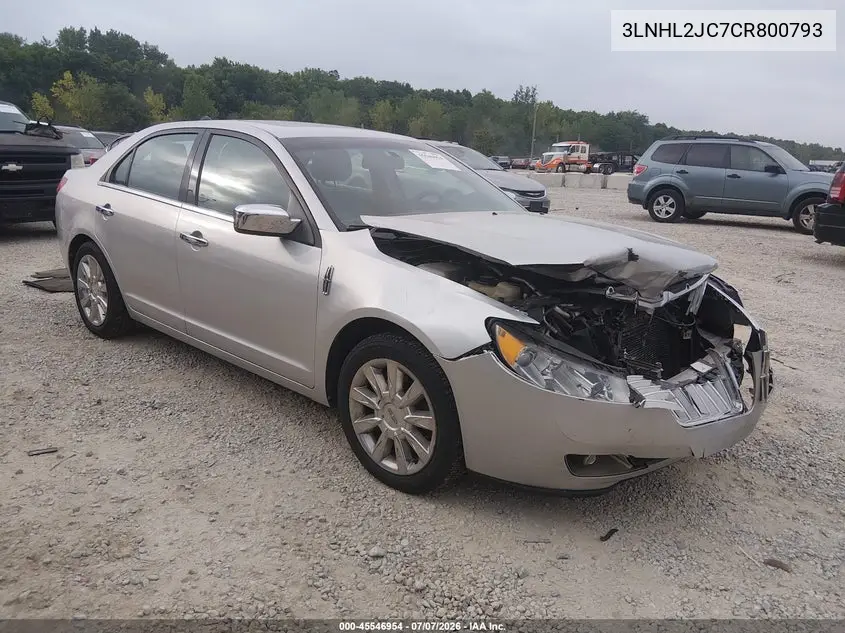 2012 Lincoln Mkz VIN: 3LNHL2JC7CR800793 Lot: 45546954
