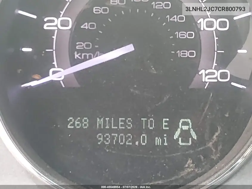 2012 Lincoln Mkz VIN: 3LNHL2JC7CR800793 Lot: 45546954
