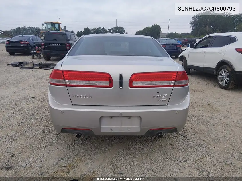 2012 Lincoln Mkz VIN: 3LNHL2JC7CR800793 Lot: 45546954