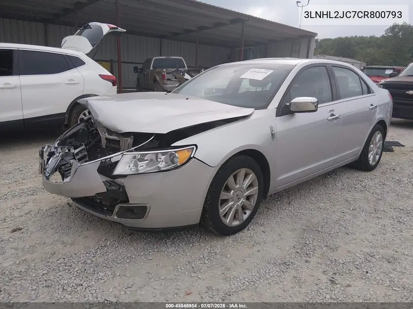 2012 Lincoln Mkz VIN: 3LNHL2JC7CR800793 Lot: 45546954