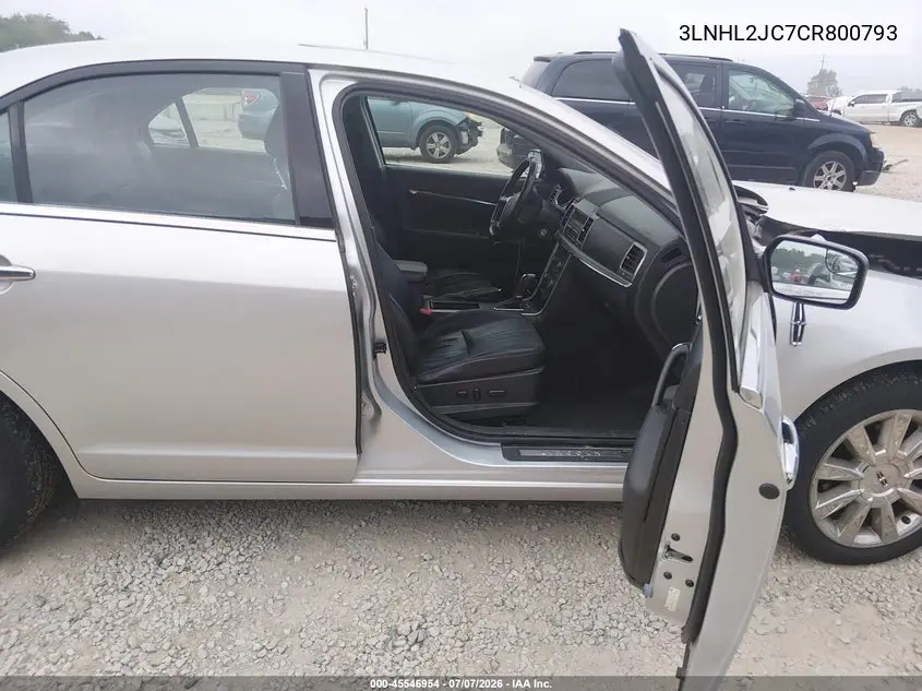 2012 Lincoln Mkz VIN: 3LNHL2JC7CR800793 Lot: 45546954