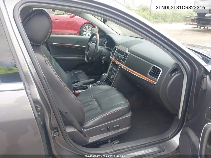 2012 Lincoln Mkz Hybrid VIN: 3LNDL2L31CR822316 Lot: 45579657