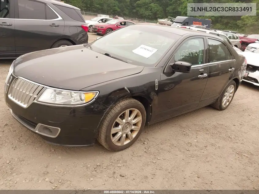 2012 Lincoln Mkz VIN: 3LNHL2GC3CR833491 Lot: 45585642