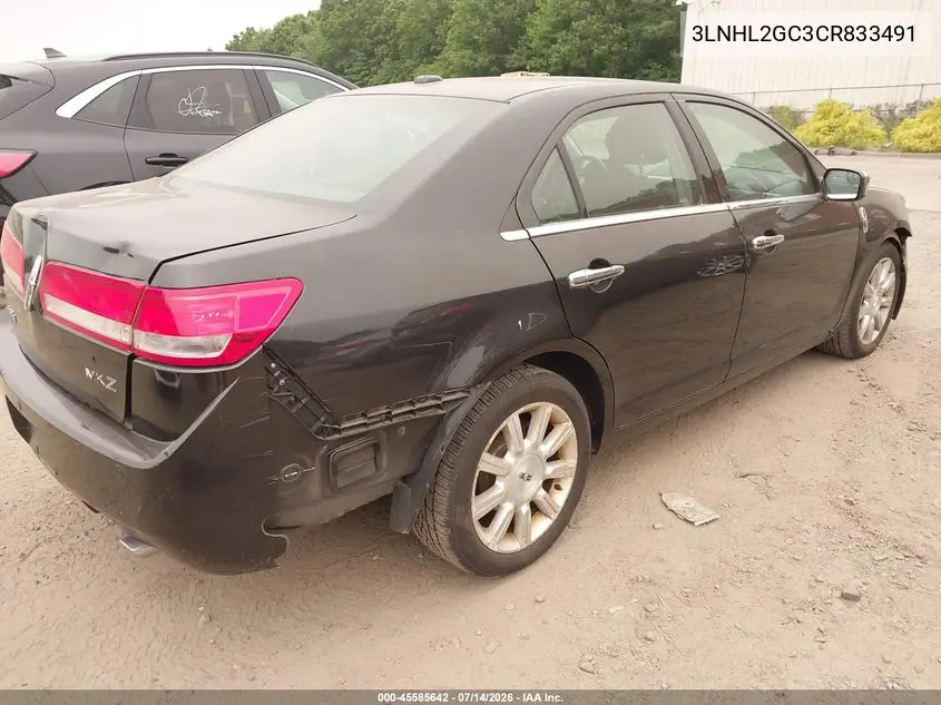 2012 Lincoln Mkz VIN: 3LNHL2GC3CR833491 Lot: 45585642