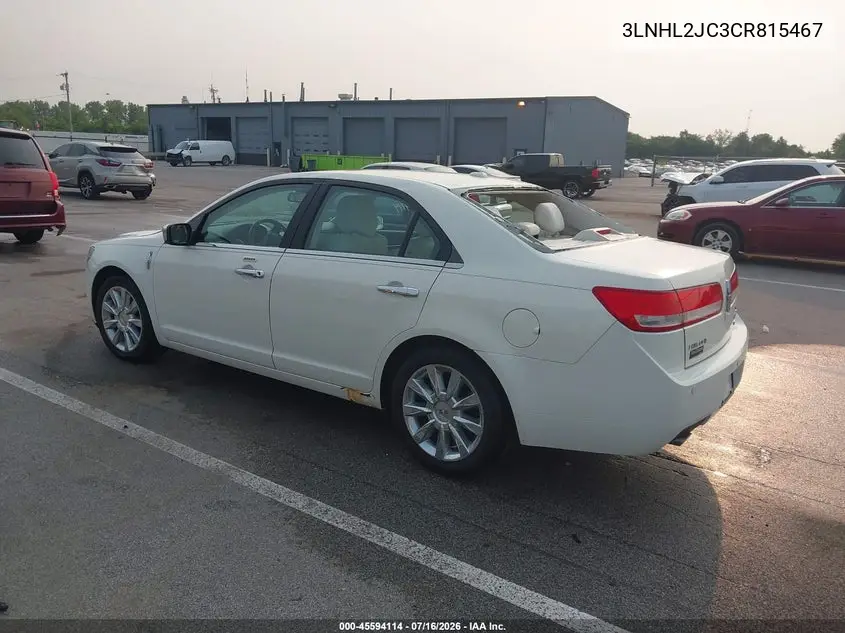 2012 Lincoln Mkz VIN: 3LNHL2JC3CR815467 Lot: 45594114