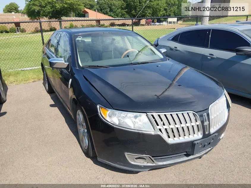 2012 Lincoln Mkz VIN: 3LNHL2GC2CR831215 Lot: 45600222