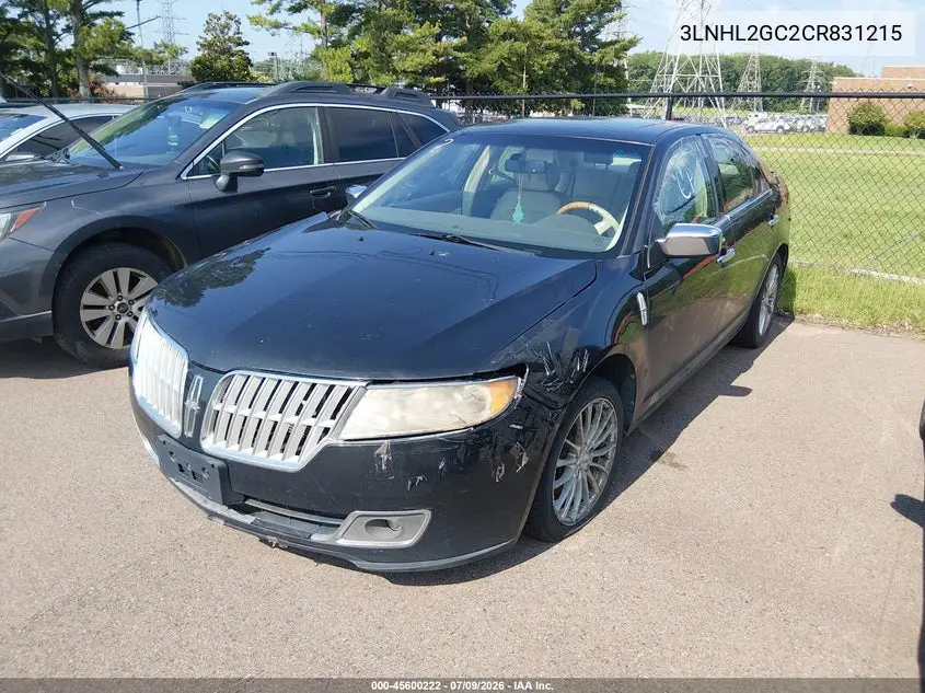 2012 Lincoln Mkz VIN: 3LNHL2GC2CR831215 Lot: 45600222