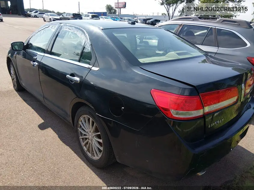 2012 Lincoln Mkz VIN: 3LNHL2GC2CR831215 Lot: 45600222