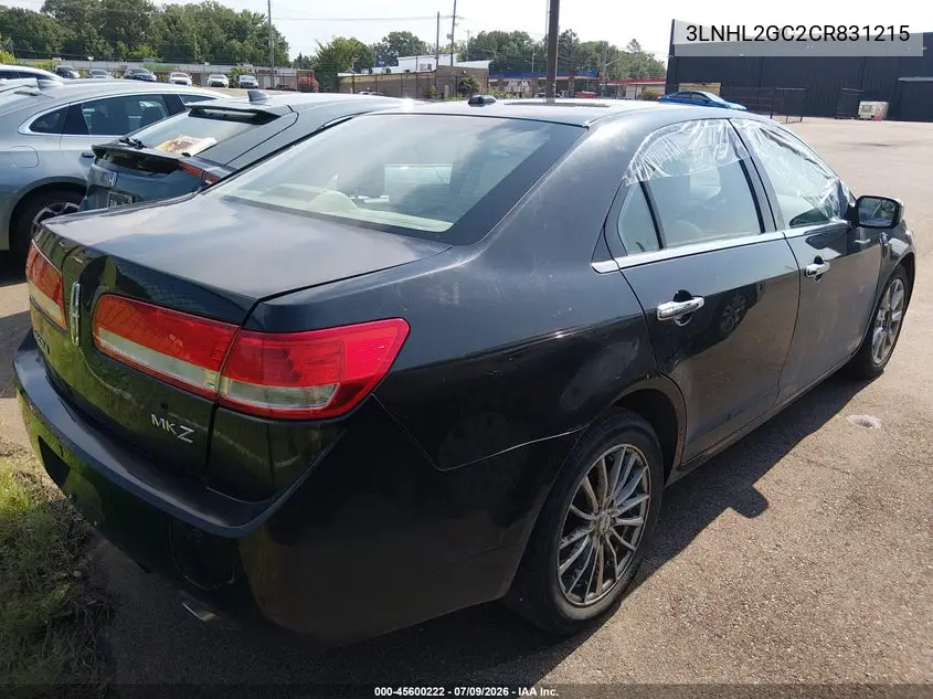 2012 Lincoln Mkz VIN: 3LNHL2GC2CR831215 Lot: 45600222