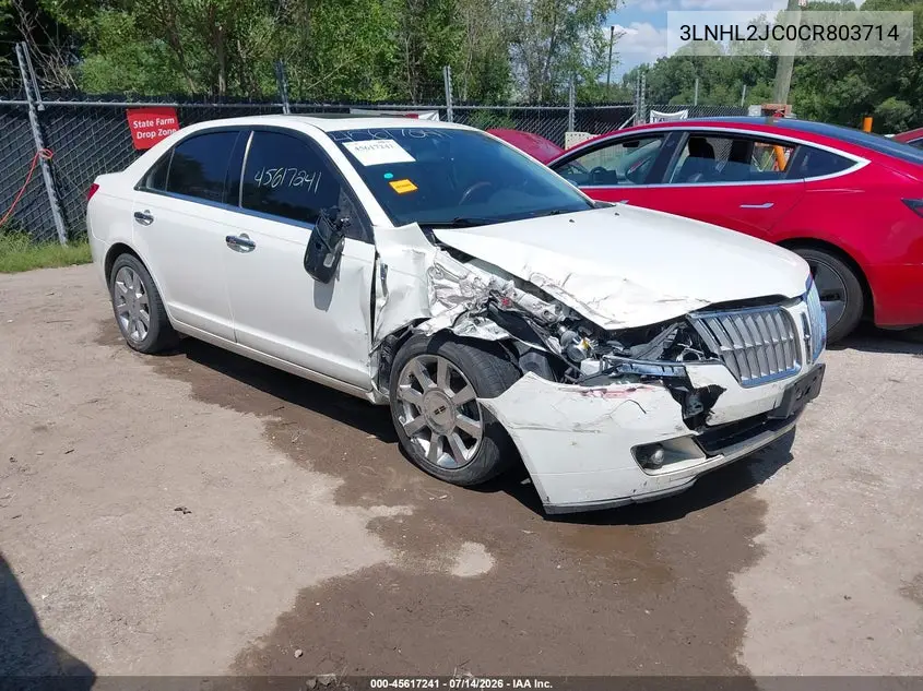 2012 Lincoln Mkz VIN: 3LNHL2JC0CR803714 Lot: 45617241