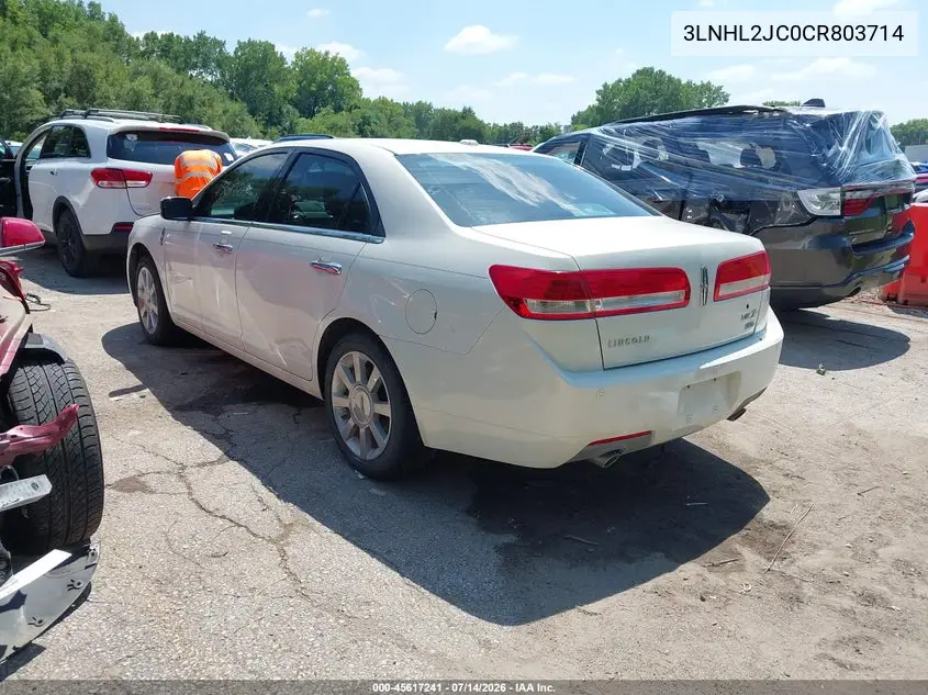 2012 Lincoln Mkz VIN: 3LNHL2JC0CR803714 Lot: 45617241