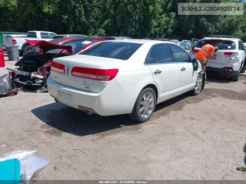 2012 Lincoln Mkz VIN: 3LNHL2JC0CR803714 Lot: 45617241