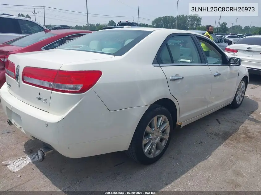 2012 Lincoln Mkz VIN: 3LNHL2GC8CRH26973 Lot: 45655687
