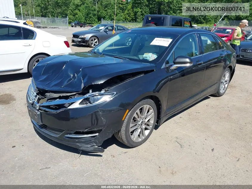 2013 Lincoln Mkz VIN: 3LN6L2GK0DR800741 Lot: 45323928