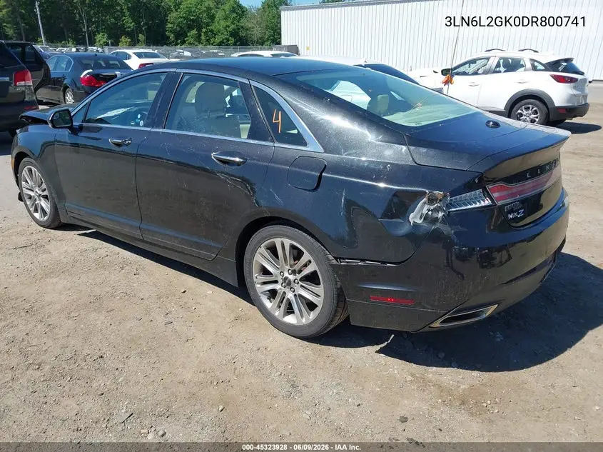 2013 Lincoln Mkz VIN: 3LN6L2GK0DR800741 Lot: 45323928