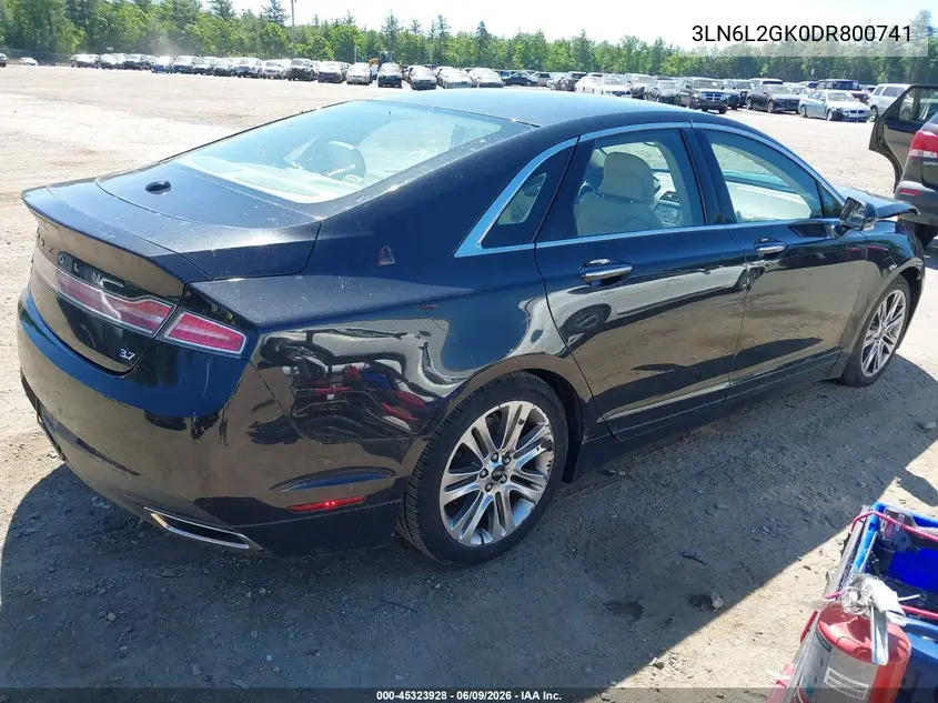 2013 Lincoln Mkz VIN: 3LN6L2GK0DR800741 Lot: 45323928