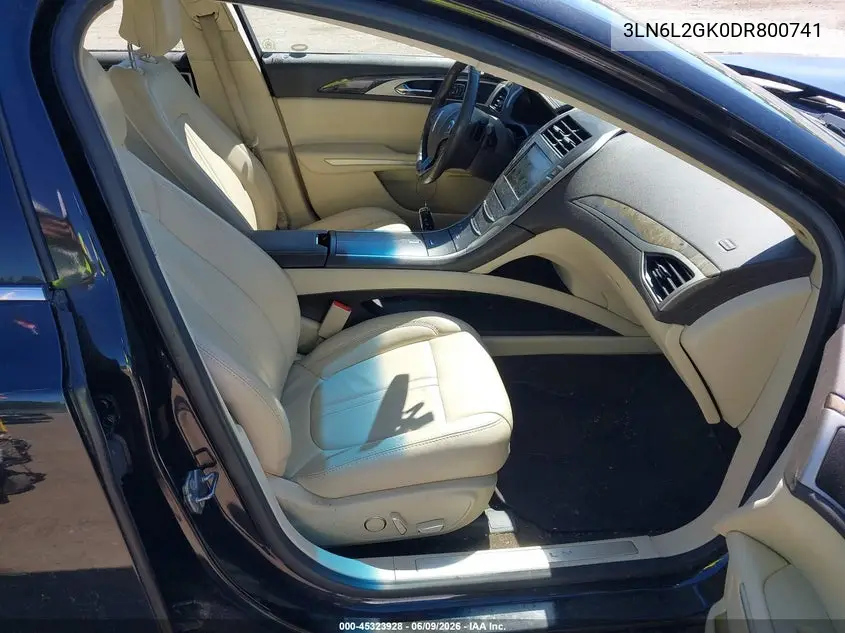 2013 Lincoln Mkz VIN: 3LN6L2GK0DR800741 Lot: 45323928
