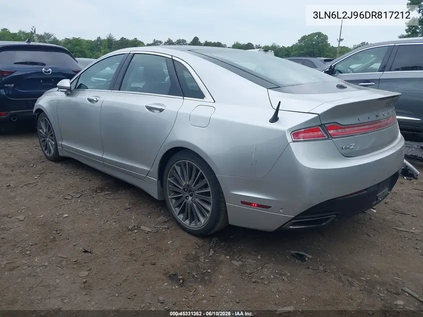 2013 Lincoln Mkz VIN: 3LN6L2J96DR817212 Lot: 45331362