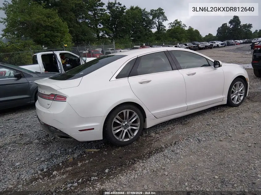 2013 Lincoln Mkz VIN: 3LN6L2GKXDR812640 Lot: 45555566