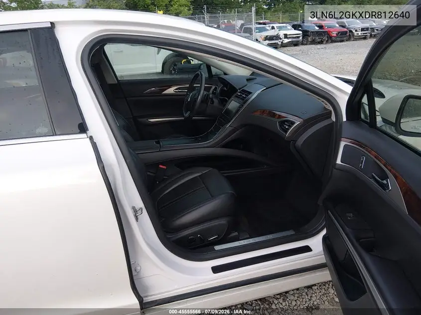 2013 Lincoln Mkz VIN: 3LN6L2GKXDR812640 Lot: 45555566