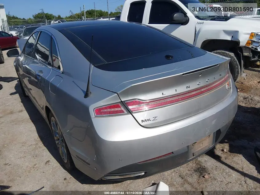 2013 Lincoln Mkz VIN: 3LN6L2G93DR801590 Lot: 45602144