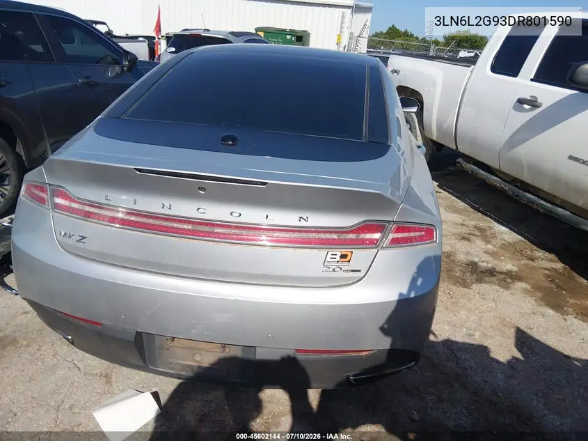 2013 Lincoln Mkz VIN: 3LN6L2G93DR801590 Lot: 45602144