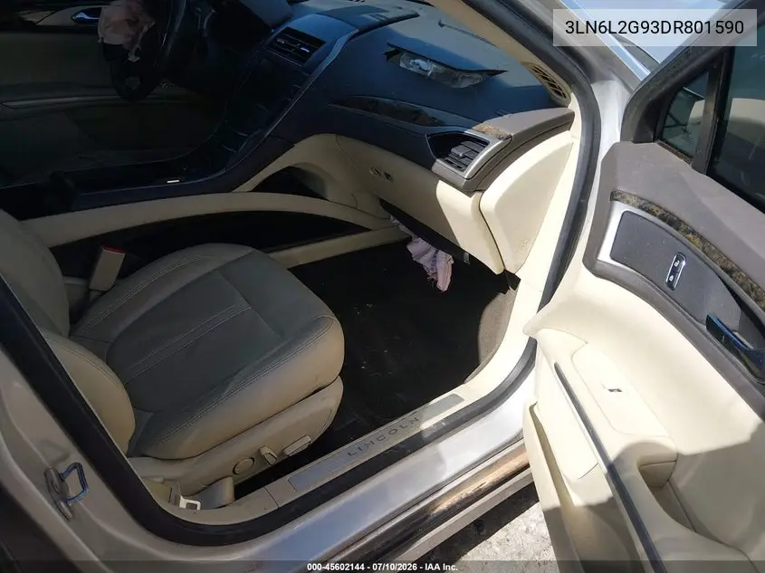 2013 Lincoln Mkz VIN: 3LN6L2G93DR801590 Lot: 45602144