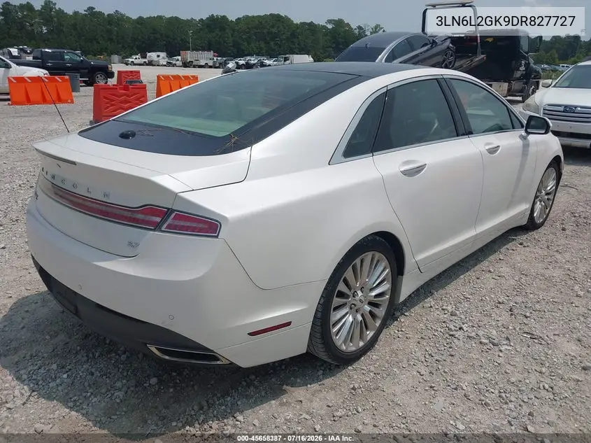 2013 Lincoln Mkz VIN: 3LN6L2GK9DR827727 Lot: 45658387