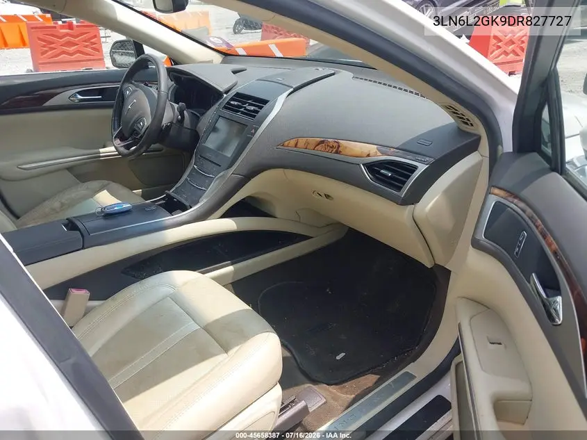 2013 Lincoln Mkz VIN: 3LN6L2GK9DR827727 Lot: 45658387