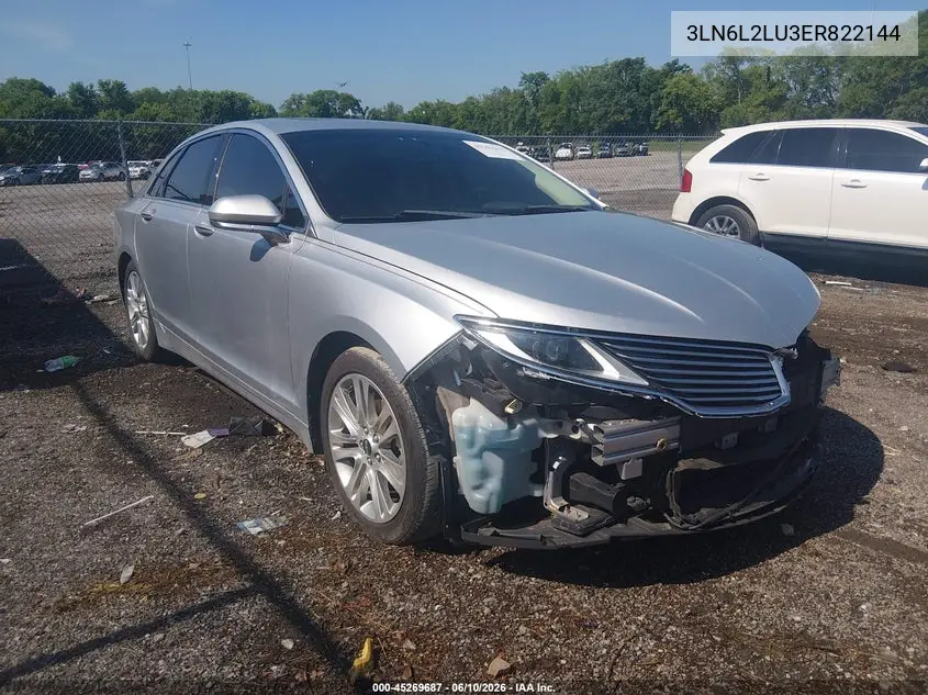 2014 Lincoln Mkz Hybrid VIN: 3LN6L2LU3ER822144 Lot: 45269687