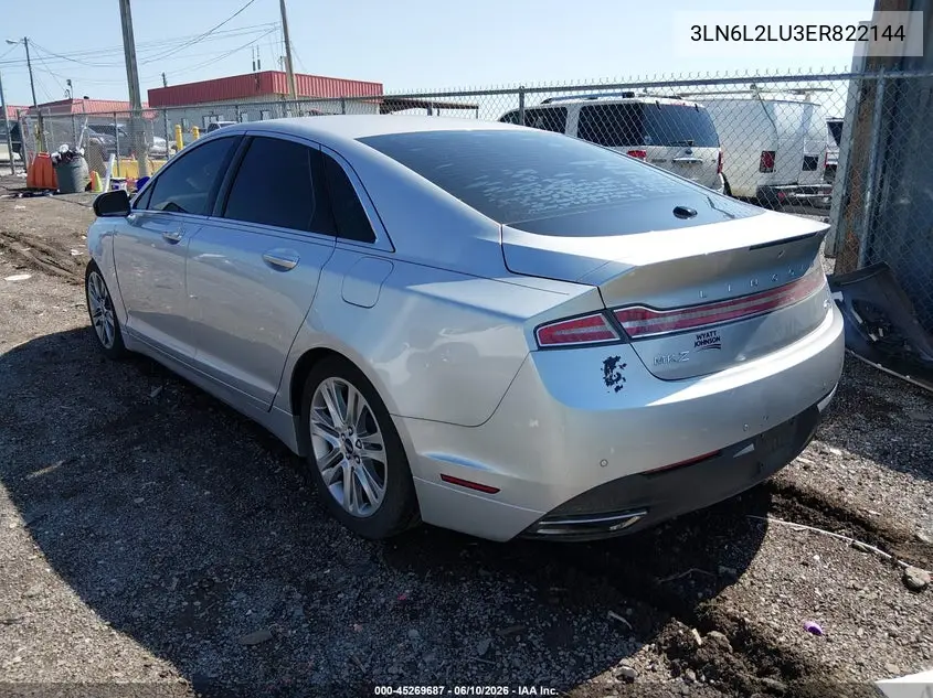 2014 Lincoln Mkz Hybrid VIN: 3LN6L2LU3ER822144 Lot: 45269687