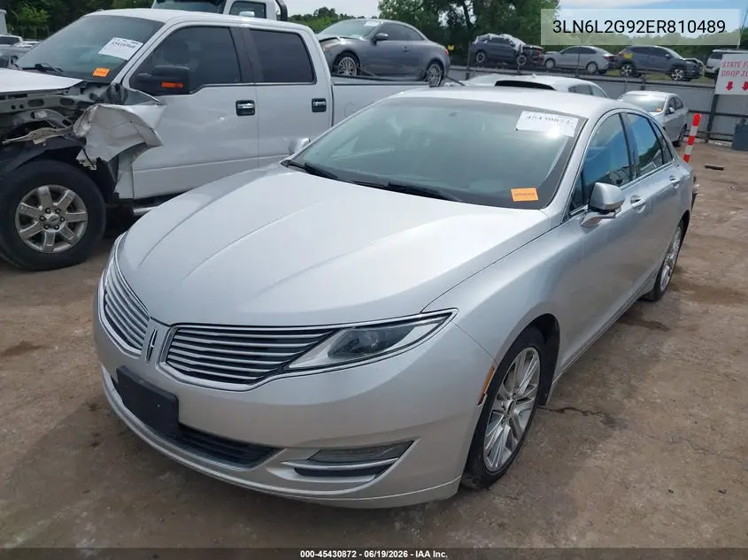 2014 Lincoln Mkz VIN: 3LN6L2G92ER810489 Lot: 45430872