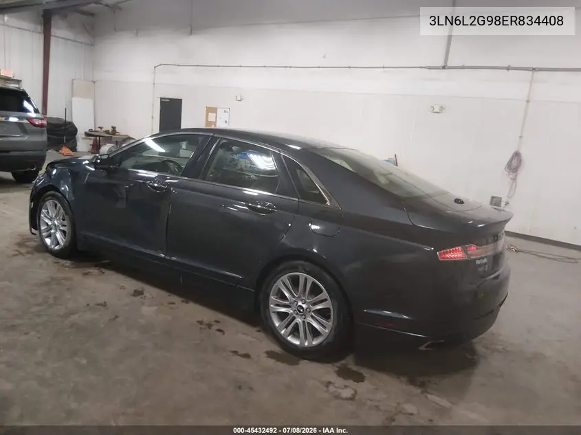 2014 Lincoln Mkz VIN: 3LN6L2G98ER834408 Lot: 45432492