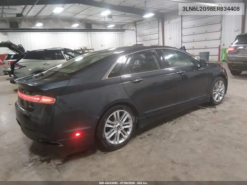 2014 Lincoln Mkz VIN: 3LN6L2G98ER834408 Lot: 45432492