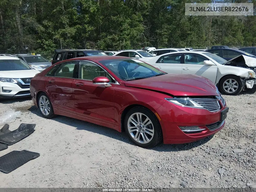 2014 Lincoln Mkz Hybrid VIN: 3LN6L2LU3ER822676 Lot: 45551658