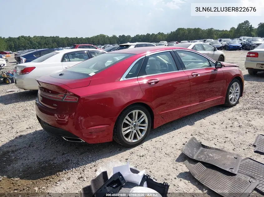 2014 Lincoln Mkz Hybrid VIN: 3LN6L2LU3ER822676 Lot: 45551658
