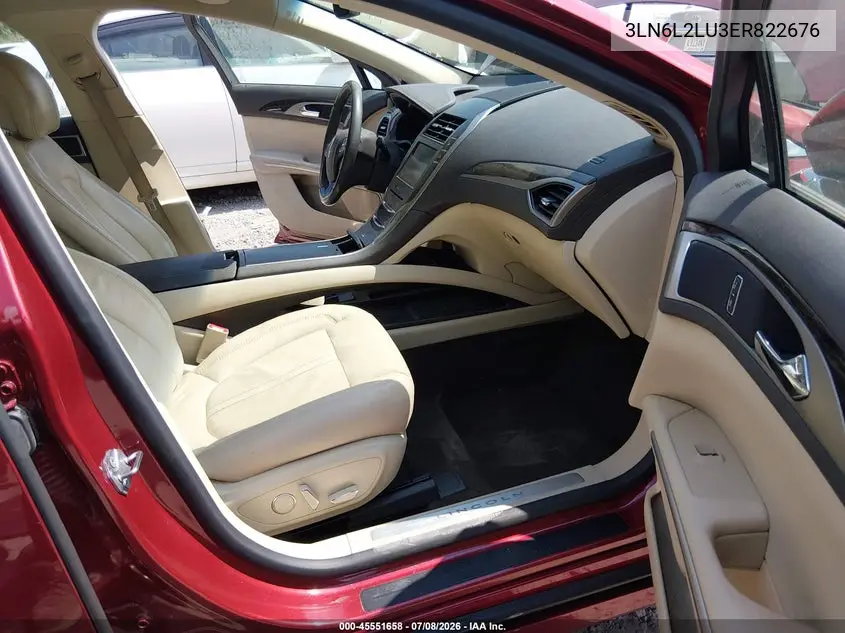 2014 Lincoln Mkz Hybrid VIN: 3LN6L2LU3ER822676 Lot: 45551658