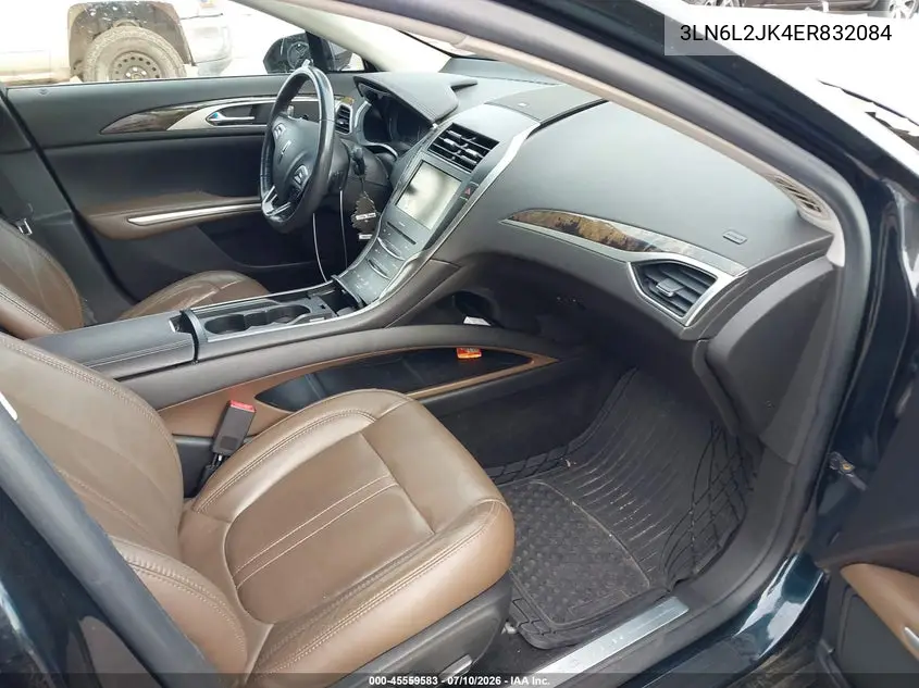 2014 Lincoln Mkz VIN: 3LN6L2JK4ER832084 Lot: 45559583